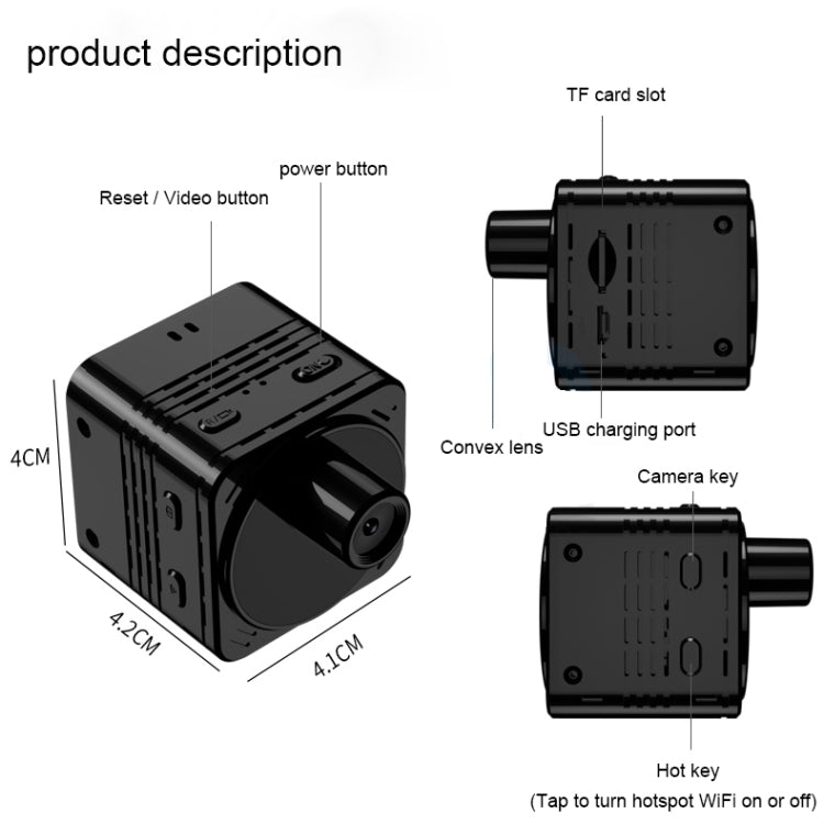 R89 Full HD 1080P WiFi Mini DV Recorder Camera, Support Monitor Detection & Night Vision & Loop Recording & TF Card, R89 R89 Full HD 1080P WiFi Mini DV Recorder Camera, Support Monitor Detection & Night Vision & Loop Recording & TF Card, R89